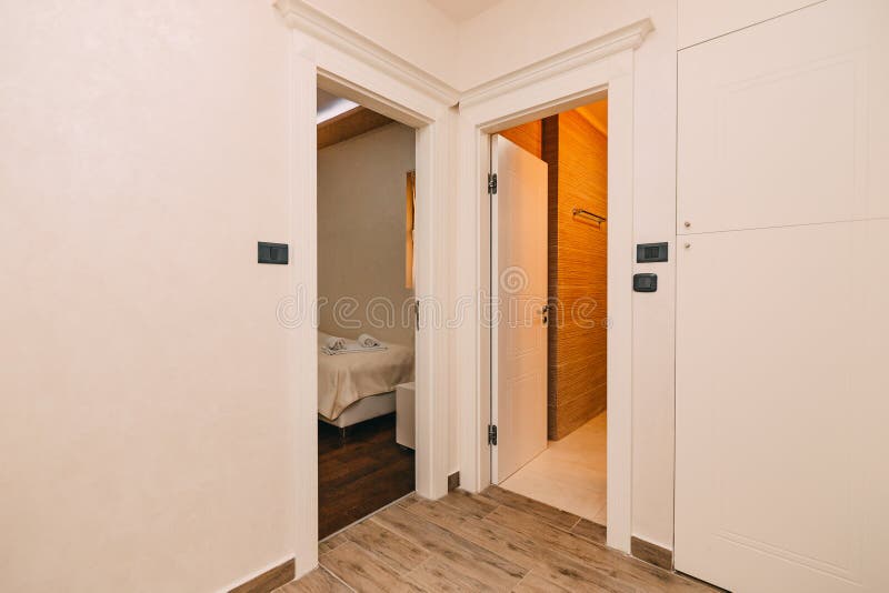 The front door to the room. stock images